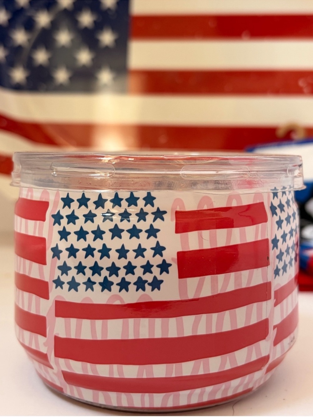 🇺🇸Patriotic Candle Jar❤️🤍💙